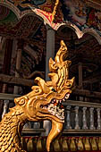 Vientiane, Laos - Pha That Luang, the naga is a significant architectural and sculptural ornament in Buddhist temples. 